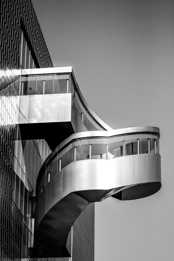 Toronto black and white AGO Art Gallery of Ontario Stairs