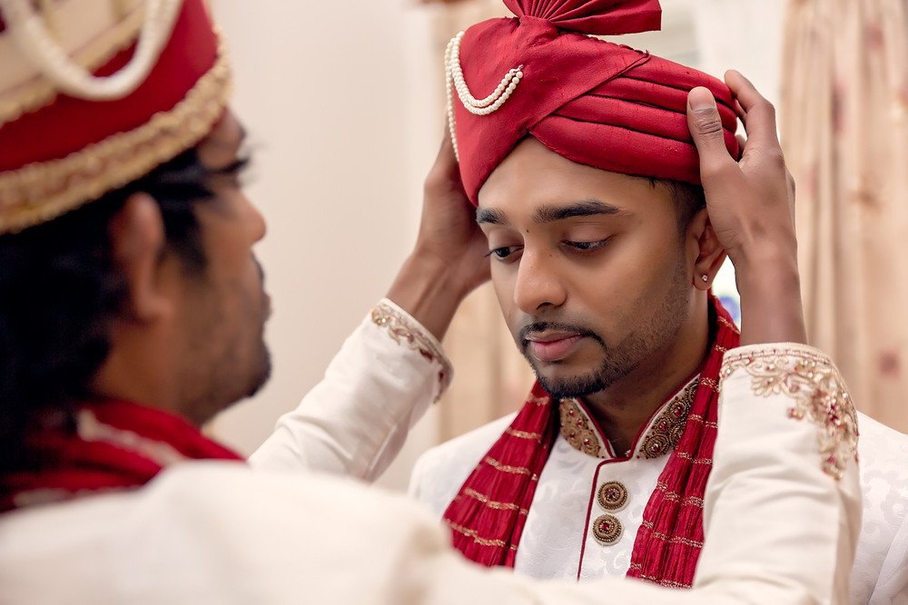 groom getting ready Sathya Sai Centre Scarborough toronto wedding photographer