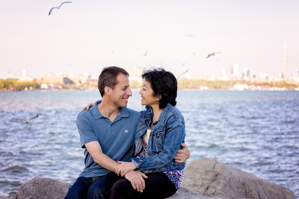 Spring Engagement High Park Blossoms and Humber Bay Arch Bridge Toronto Engagement Photographers